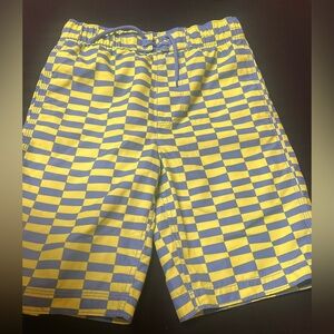 GAP KIDS BOYS 8”INSEAM SWIM TRUNKS COOL TRUNKS SIZE XL (12).LIME GREEN/BLUE NWOT